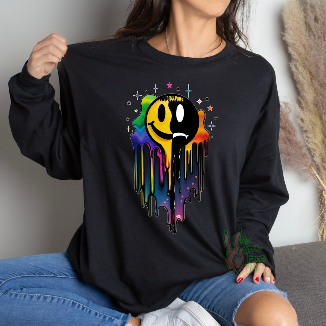 Drippy Half Face Smiley EXCLUSIVE VSF Long Sleeve