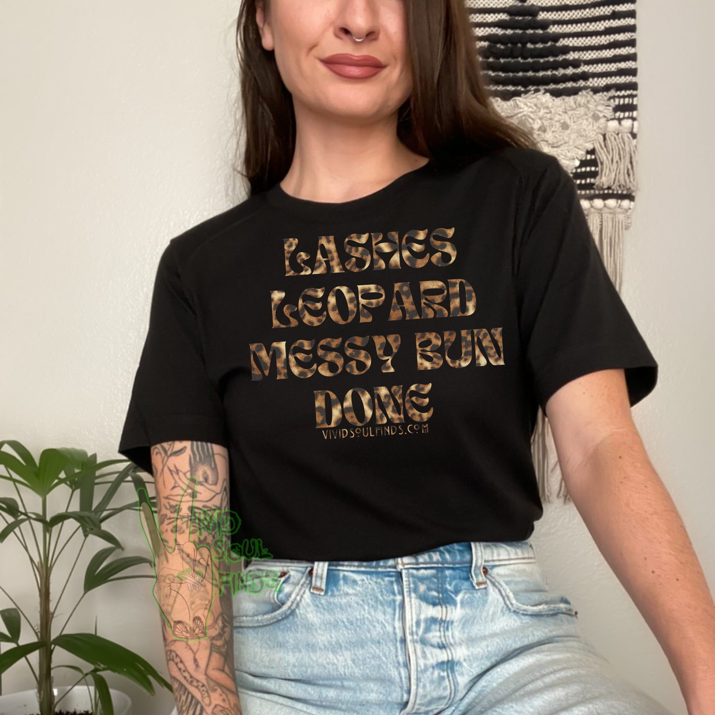 Lashes Leopard Messy Bun EXCLUSIVE VSF T-shirt