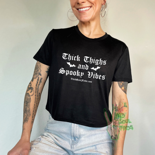 Thick Thighs And Spooky Vibes EXCLUSIVE VSF Crop Top