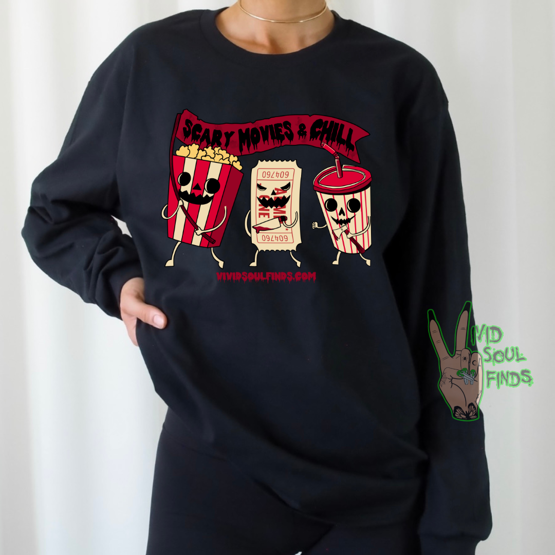 Horror Movies and Chill EXCLUSIVE VSF Long Sleeve