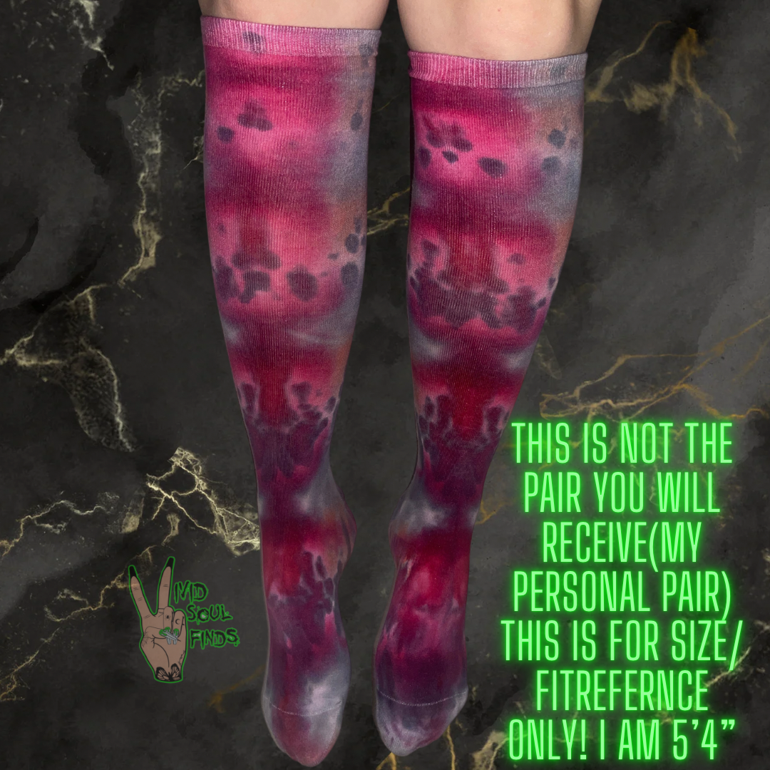 PASTEL(A) Ice Dye Knee High Sock READY TO SHIP
